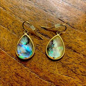 Teardrop opal-like earrings
